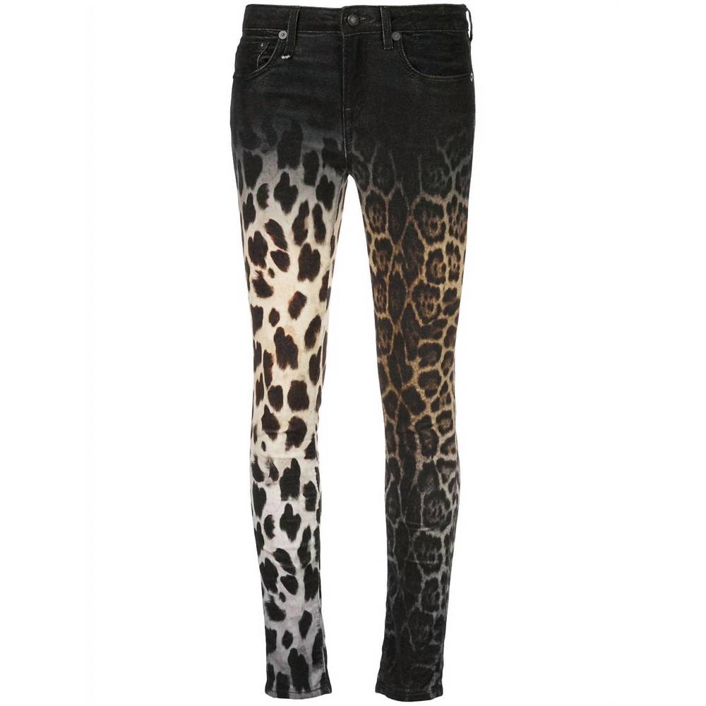 NEW R13 alison skinny leopard jean in faded leopard - Picture 2 of 3